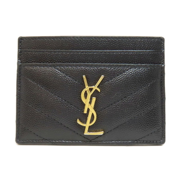 YVES SAINT LAURENT Black Leather Card Holder - Picture 11 of 11